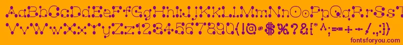 MatchstickSlim Font – Purple Fonts on Orange Background