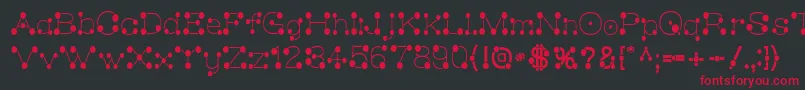MatchstickSlim Font – Red Fonts on Black Background