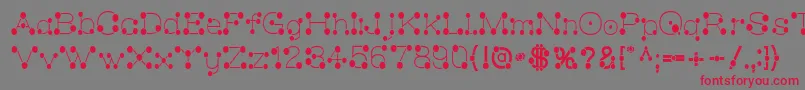 MatchstickSlim Font – Red Fonts on Gray Background