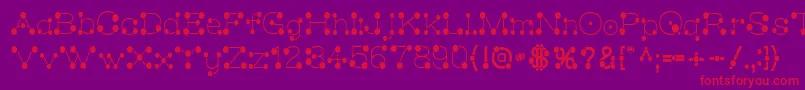 MatchstickSlim Font – Red Fonts on Purple Background