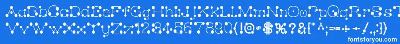 MatchstickSlim Font – White Fonts on Blue Background