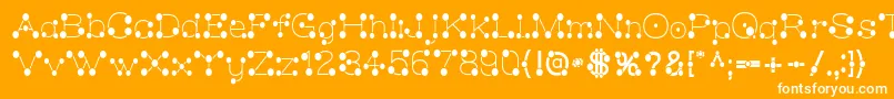 MatchstickSlim Font – White Fonts on Orange Background