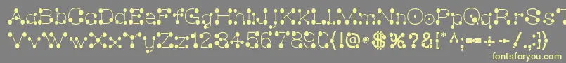 MatchstickSlim Font – Yellow Fonts on Gray Background