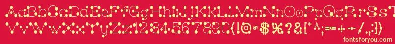 MatchstickSlim Font – Yellow Fonts on Red Background