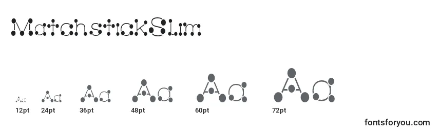 Размеры шрифта MatchstickSlim