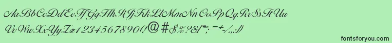 フォントBallantinesserialRegular – 緑の背景に黒い文字