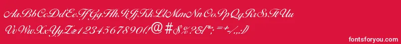 BallantinesserialRegular Font – White Fonts on Red Background