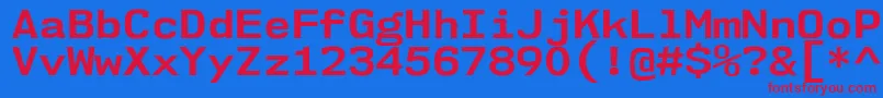 Nk57MonospaceSeBd Font – Red Fonts on Blue Background