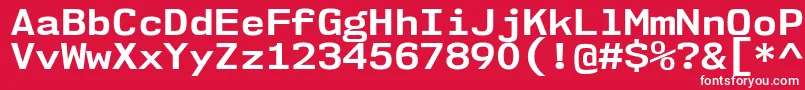 Nk57MonospaceSeBd Font – White Fonts on Red Background