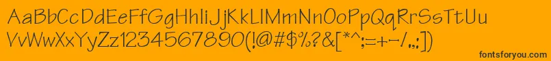 Technicaldi Font – Black Fonts on Orange Background