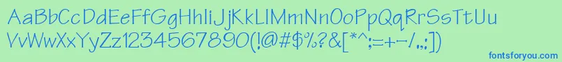 Technicaldi Font – Blue Fonts on Green Background