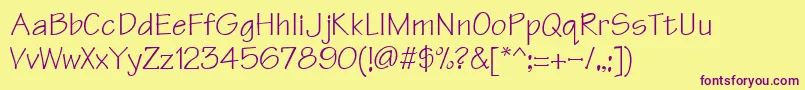 More about Technicaldi Font Technicaldi Font – Purple Fonts on Yellow Background