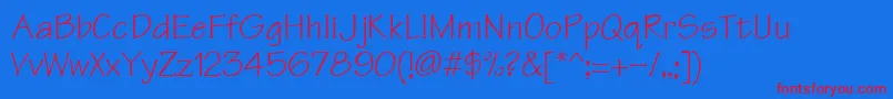 Technicaldi Font – Red Fonts on Blue Background