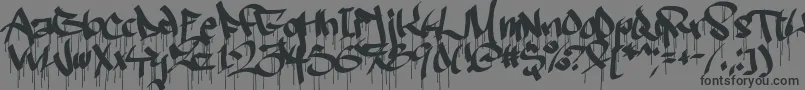 Ruthlessdrippin2 Font – Black Fonts on Gray Background