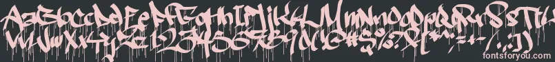 Ruthlessdrippin2 Font – Pink Fonts on Black Background