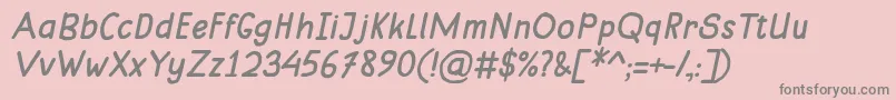 MungkinItalic Font – Gray Fonts on Pink Background