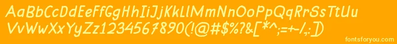 MungkinItalic Font – Yellow Fonts on Orange Background