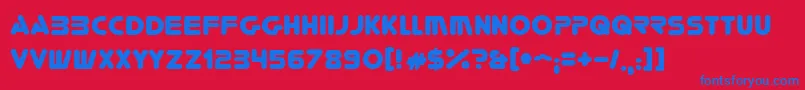 Youre Font – Blue Fonts on Red Background
