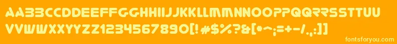 Police Youre – polices jaunes sur fond orange