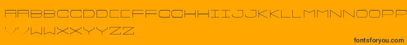 Шрифт Sprawlslim – чёрные шрифты на оранжевом фоне