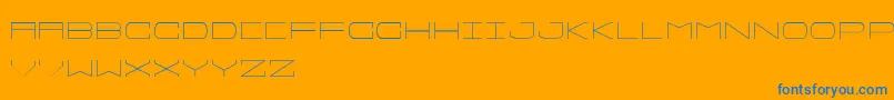 Шрифт Sprawlslim – синие шрифты на оранжевом фоне