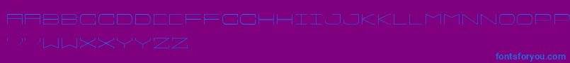 フォントSprawlslim – 紫色の背景に青い文字