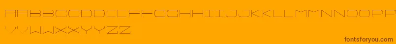 フォントSprawlslim – オレンジの背景に茶色のフォント