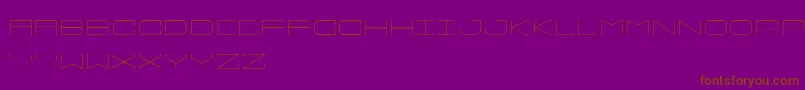 Sprawlslim-Schriftart – Braune Schriften auf violettem Hintergrund