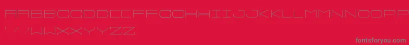 Sprawlslim-fontti – harmaat kirjasimet punaisella taustalla