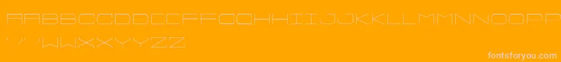 Sprawlslim-fontti – vaaleanpunaiset fontit oranssilla taustalla