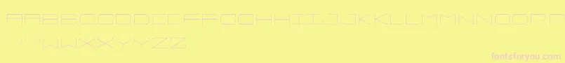Sprawlslim-fontti – vaaleanpunaiset fontit keltaisella taustalla