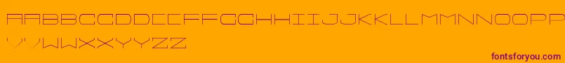 フォントSprawlslim – オレンジの背景に紫のフォント