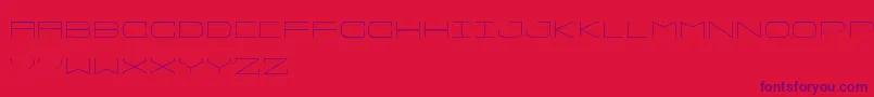 フォントSprawlslim – 赤い背景に紫のフォント