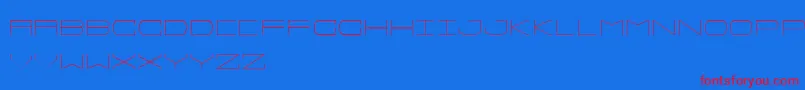 フォントSprawlslim – 赤い文字の青い背景