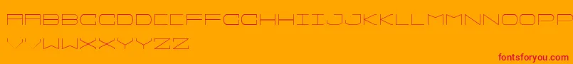 フォントSprawlslim – オレンジの背景に赤い文字