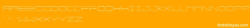 フォントSprawlslim – オレンジの背景に白い文字