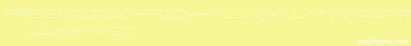 フォントSprawlslim – 黄色い背景に白い文字