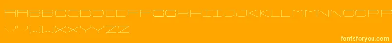 Sprawlslim-Schriftart – Gelbe Schriften auf orangefarbenem Hintergrund
