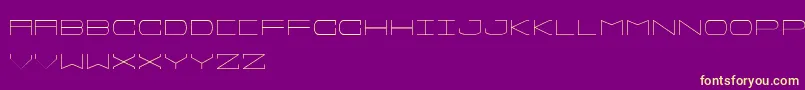 フォントSprawlslim – 紫の背景に黄色のフォント