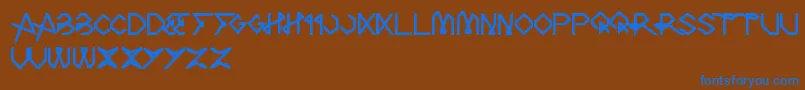 TheArt Font – Blue Fonts on Brown Background