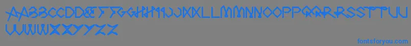 TheArt Font – Blue Fonts on Gray Background
