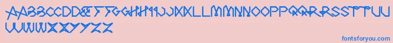 TheArt-Schriftart – Blaue Schriften auf rosa Hintergrund