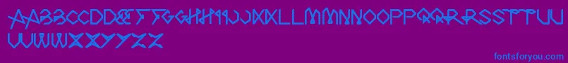 TheArt Font – Blue Fonts on Purple Background