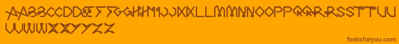 TheArt Font – Brown Fonts on Orange Background