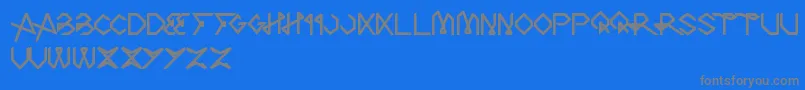 TheArt-Schriftart – Graue Schriften auf blauem Hintergrund