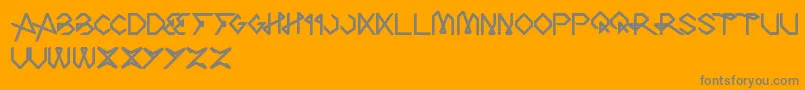 TheArt-Schriftart – Graue Schriften auf orangefarbenem Hintergrund