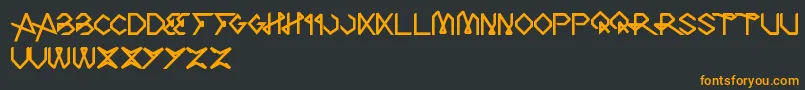 TheArt Font – Orange Fonts on Black Background