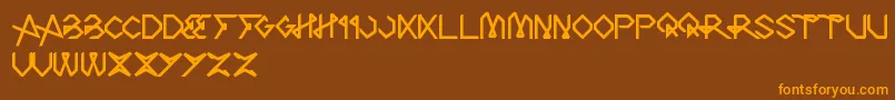 TheArt Font – Orange Fonts on Brown Background