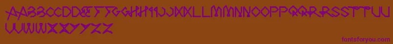 TheArt Font – Purple Fonts on Brown Background