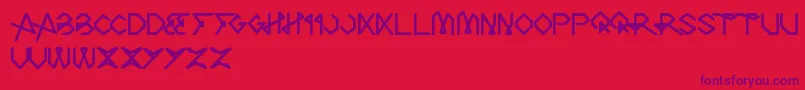 TheArt Font – Purple Fonts on Red Background